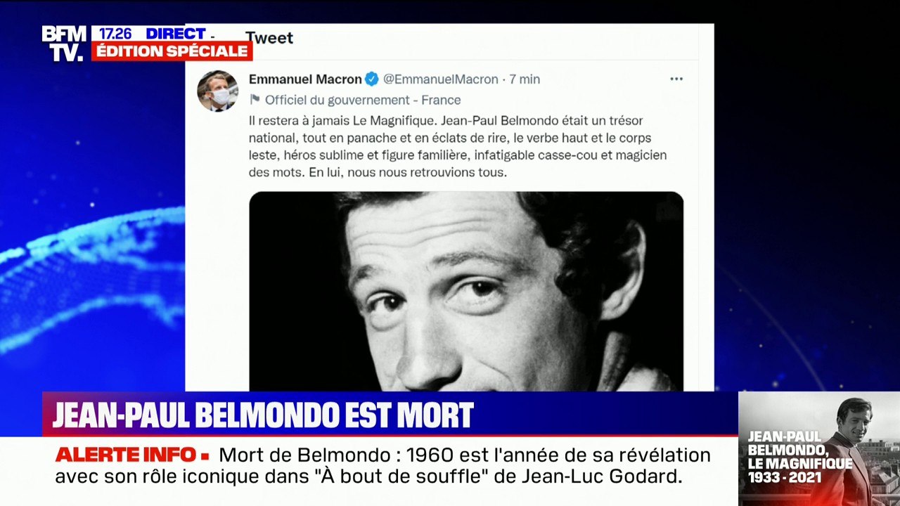 Pour Emmanuel Macron, "Jean-Paul Belmondo était un trésor national"