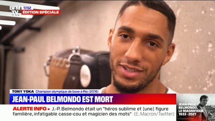 Mort de Jean-Paul Belmondo: Tony Yoka rend hommage à un "grand personnage" qui "a fait énormément pour la boxe"