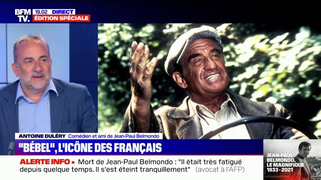 Antoine Duléry: Jean-Paul Belmondo était exactement au cinéma comme il était dans la vie