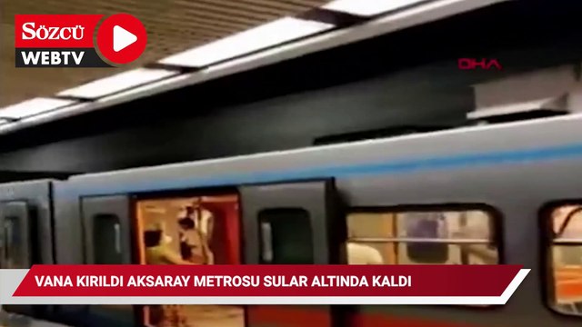Temizlik görevlisi su alırken vana kırıldı Aksaray Metrosu sular altında kaldı