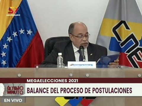 CNE l Se postularon 190 mil 128 candidatos para las Megaelecciones del 21 de noviembre