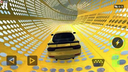 Mega Car Driving Ramp Parkour Demolition Derby 2 / RED SPORTS CAR / Android GamePlay #2