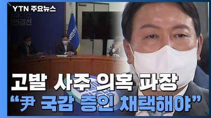 "윤석열, 국감 증인 채택해야"..."감찰 미진하면 수사 가능" / YTN