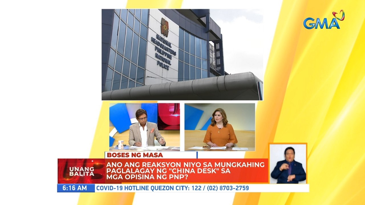 Ano ang reaksyon niyo sa mungkahing paglalagay ng "China Desk" sa mga opisina ng PNP? | UB