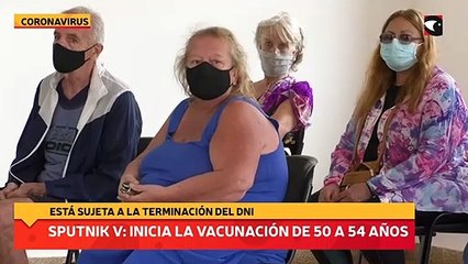 Sputnik V inicia la vacunación de 50 a 54 años