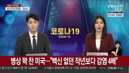 병상 꽉 찬 미국…"백신 없던 작년보다 감염 4배"