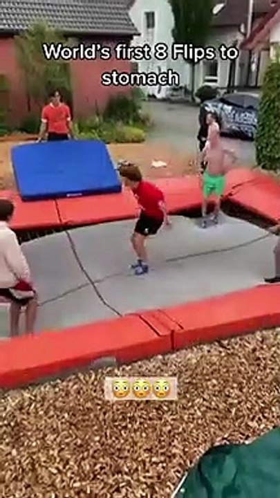 8 flips in the air   #shorts
