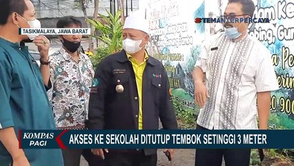 Tembok 3 Meter Tutup Jalanan ke Sekolah, Murid Datang Lewat Kebun dan Sawah
