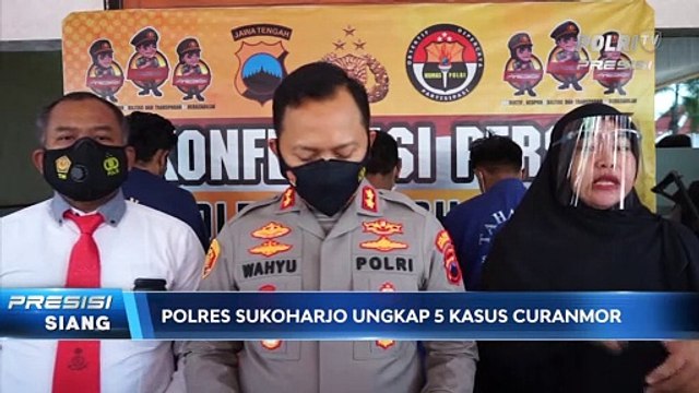 Dalam Kurun Waktu Satu Bulan, Polres Sukoharjo Berhasil Ungkap 5 Kasus Curanmor
