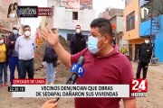 Cercado de Lima: vecinos denuncia que obras de Sedapal dañaron sus viviendas