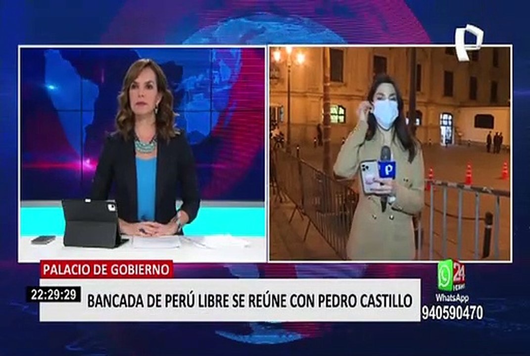 Pedro Castillo se reunión con la bancada de Perú Libre en Palacio de Gobierno