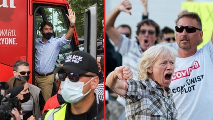 Kanada Başbakanı Trudeau'ya seçim kampanyasında taş atıldı