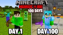 I Survived 100 Days in HARDCORE Minecraft...