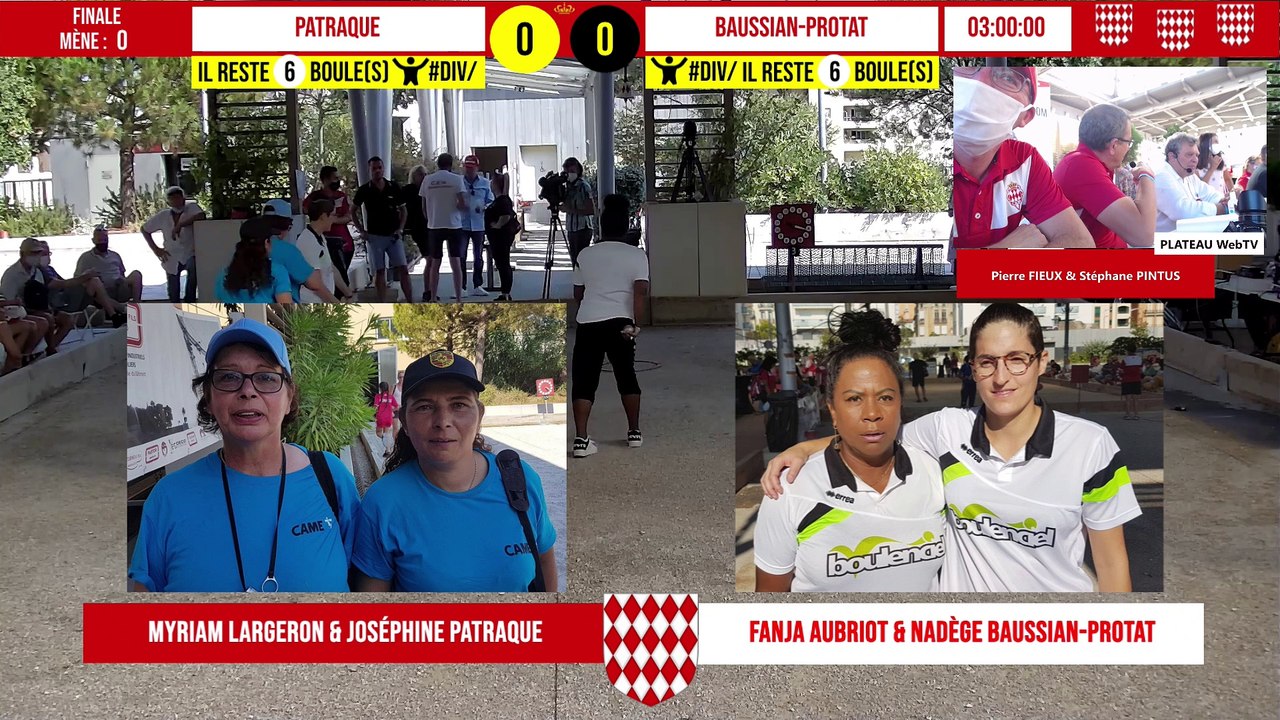 Finale PATRAQUE vs BAUSSIAN-PROTAT : National à pétanque doublette féminin de Monaco - 3ème Ducasse's Challenge 2021