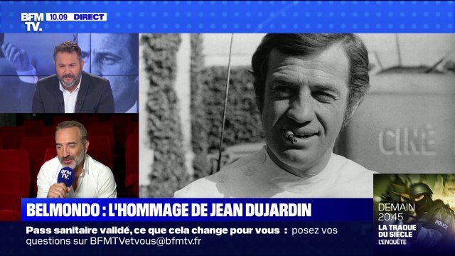 On ne pensait pas qu'il était mortel : Jean Dujardin rend hommage à Jean-Paul Belmondo sur BFMTV