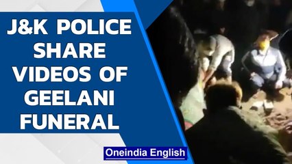 J&K police share videos of separatist SAS Geelani's funeral in Kashmir | Oneindia News
