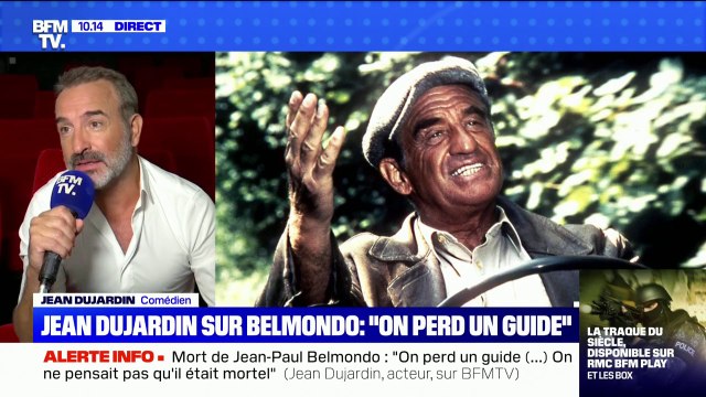 Il était doué pour la vie : l'hommage de Jean Dujardin à Jean-Paul Belmondo sur BFMTV