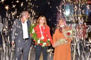 Golbol Kadın Milli Takımı sporcusu Reyhan Yılmaz'a Isparta'da coşkulu karşılama