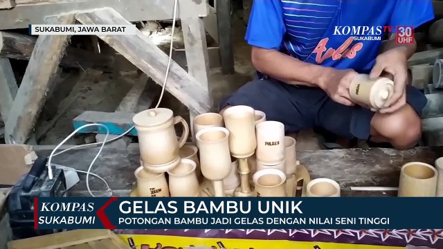 Unik ! Potongan Bambu Jadi Gelas Dengan Nilai Seni Tinggi