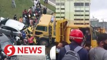 Cops remand lorry driver who caused six-vehicle pile-up on Jalan Ipoh