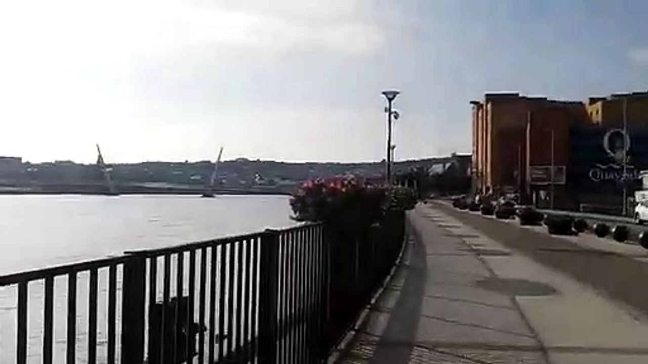 Lovely Derry on the Banks of the Foyle - The River Foyle walkway at Queen's Quay