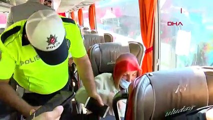 PCR testi yaptırmayanlar ve aşısızlar otobüslerden indiriliyor