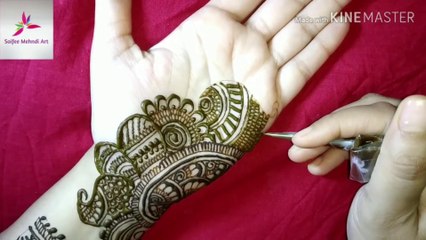 Download Video: Front hand Arabic mehndi design  - easy simple indo Arabic mehndi - bharva mehendi design - मेहंदी  design - HabibaMehndiArt