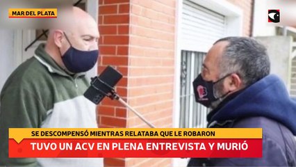 Tuvo un ACV en plena entrevista y murió