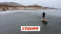 Laird Hamilton s'éclate en foil au Pérou sur une vague interminable - Adrénaline - Surf