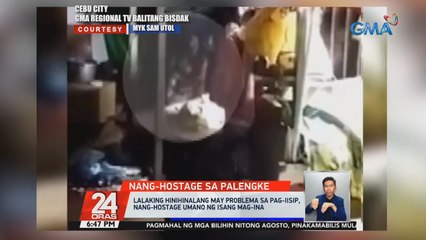 Lalaking hinihinalang may problema sa pag-iisip, nang-hostage umano ng isang mag-ina | 24 Oras