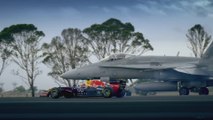 F1 Car vs F_A-18 Hornet (Red Bull's Daniel Ricciardo Feels The Force)
