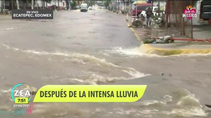 Así luce Ecatepec tras una intensa lluvia