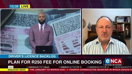 Plans for R250 fee for license renewal online booking
