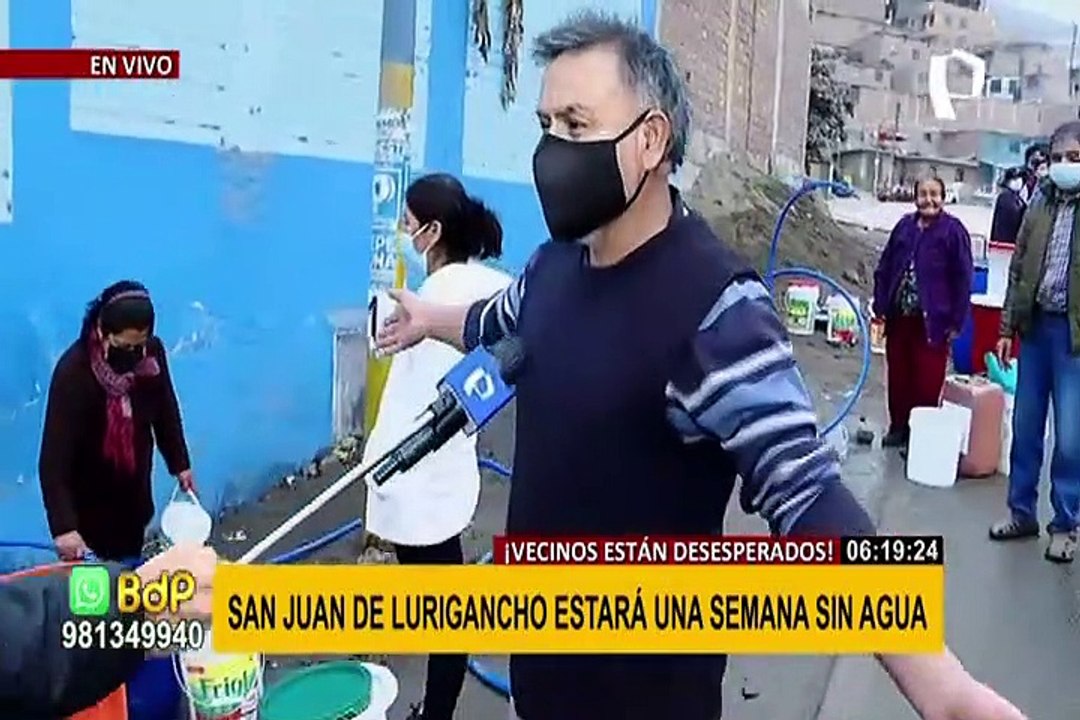 Por aniego en SJL: vecinos permanecerán una semana sin agua potable