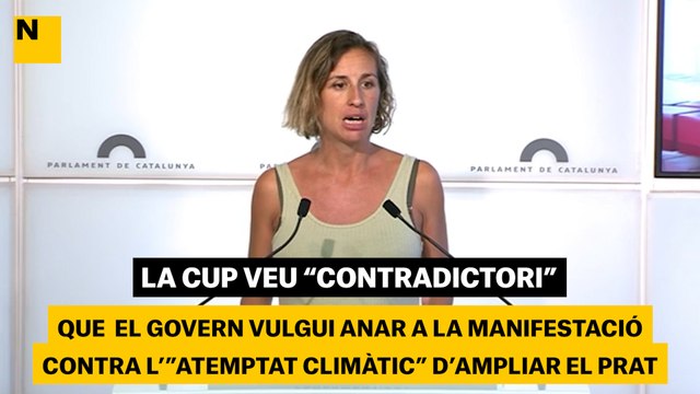 Laia Estrada (CUP) veu contradictori que el Govern vulgui anar a la manifestació contra l'ampliació del Prat perquè no és només per salvar la Ricarda