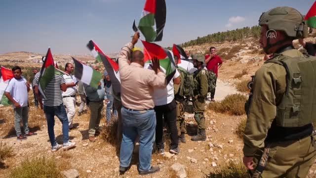 HALİL - Batı Şeria'da Yahudi yerleşim birimleri inşasına karşı gösteri