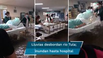 Captan en video inundación en IMSS de Tula