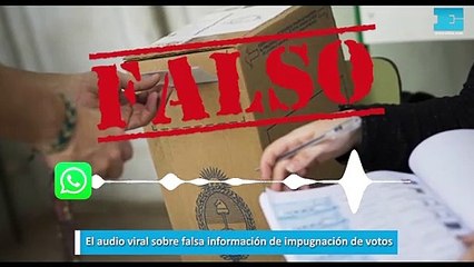 El audio viral sobre falsa información de impugnación de votos