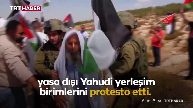 Batı Şeria'da Yahudi yerleşim birimleri inşasına karşı gösteri