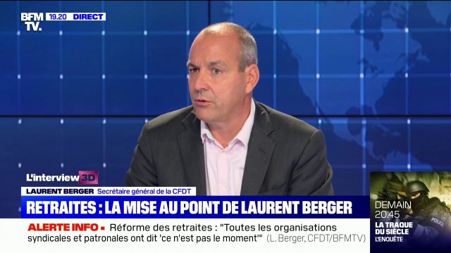 Laurent Berger (CFDT) sur la réforme des retraites: Ce qu'on lit, c'est du rafistolage