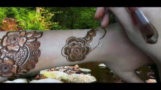 arbic henna mehndi design for hand - मेहंदी  डिजाइन आसान   - belt style mehndi design - arabc dubai style henna mehndi design - back hand bridal mehndi henna design - Habiba Mehndi Art