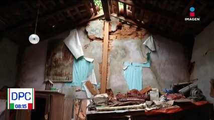 Tras sismo en Guerrero, mujer de la tercera edad pierde sus vivienda