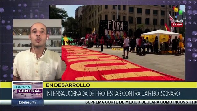 Brasileños protagonizan movilizaciones y protestas contra gestión de Bolsonaro