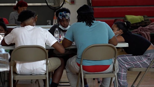 Red Cross shelters displaced flood victims