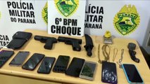 Cinco são detidos pela Polícia Militar acusados de roubar vários celulares