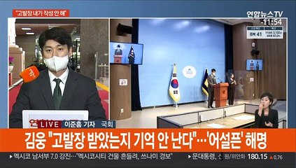 고발사주 의혹 '키맨' 김웅 "고발장 받았는지 기억안나"