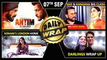 Kangana Slams Maha Govt For Film Release, Salman's Antim Poster, Alia Wraps Up Darlings |Top 10 News