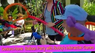 Seniors Home  Balloon Party with Bobby's Interactive Games, Ladner, Metro Vancouver BC, near Surrey