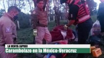DOS MUERTOS  y SEIS LESIONADOS en CARAMBOLAZO en la México-Veracruz