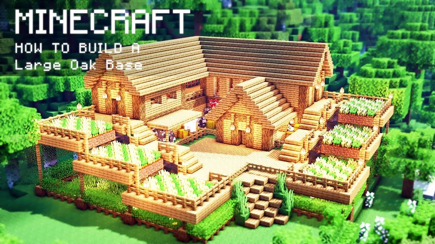 Easy Minecraft: Large Oak House Tutorial - How to Build a Survival House in  Minecraft #37 - YouTub…